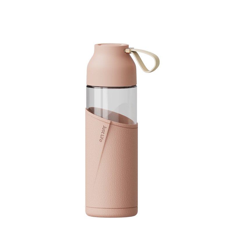 JUSTLIFE Silicone Glass Water Bottle